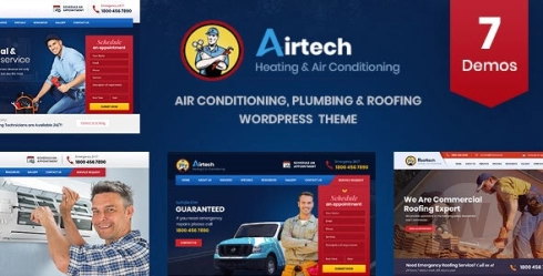 Airtech v3.4 – Plumber HVAC and Repair 主题插图