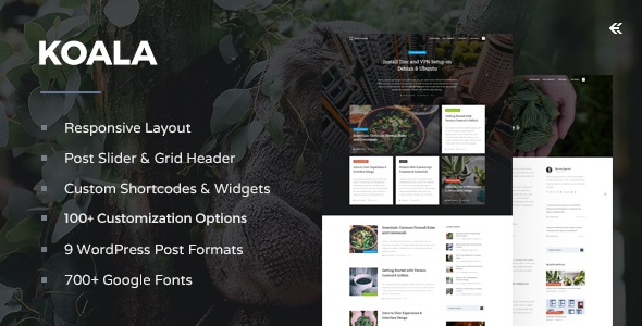 Koala v4.1.1 – 响应式 WordPress 博客主题插图