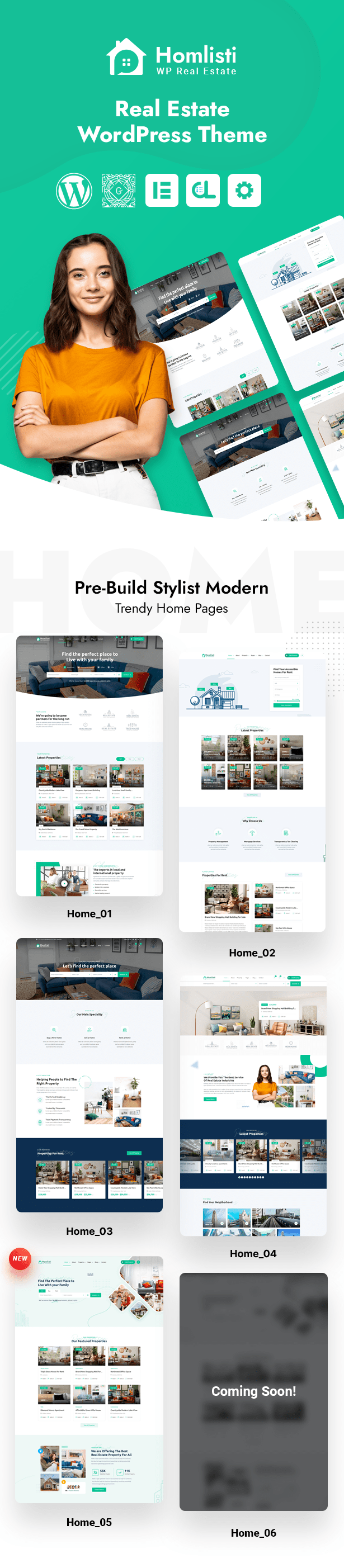 Homlisti v1.9.4 – WordPress 房地产主题插图(1)
