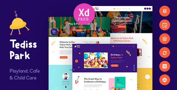 Tediss v1.0.8 – Play Area & Child Care Center WordPress Theme插图