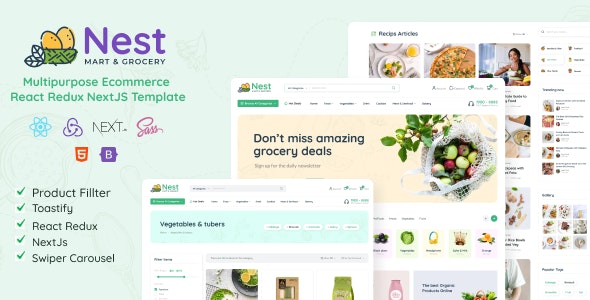Nest v6.0 – React Redux NextJS 多用途电子商务模板插图