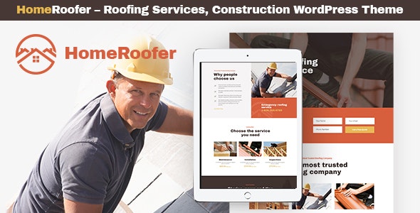 HomeRoofer v1.0.6 – Roofing Company Services & Construction WordPress Theme插图