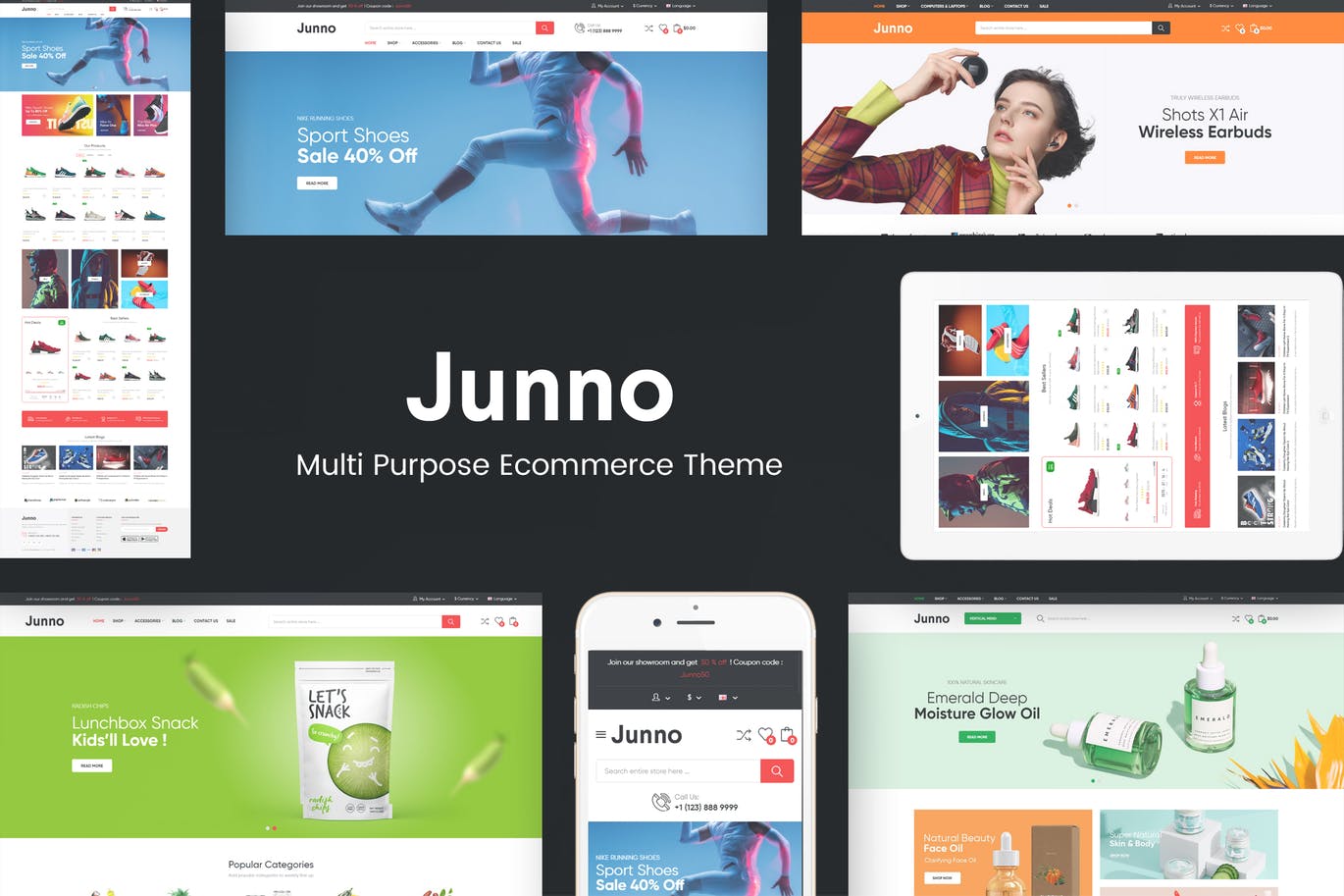 Junno v1.0.4 – 多用途 WooCommerce WordPress 主题插图