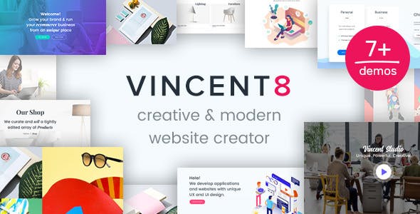 Vincent Eight v1.20 – WordPress 响应式多用途主题插图
