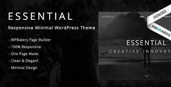 Essential v3.0 – 响应式最小 WordPress 主题插图