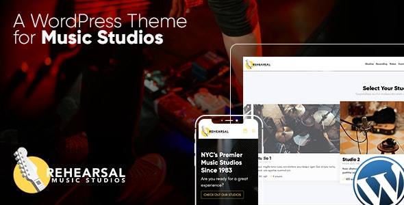 Rehearsal v1.3 – 音乐工作室 WordPress 主题插图
