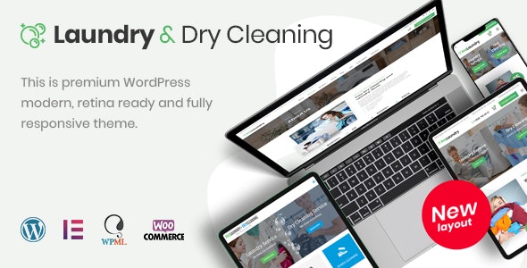 Laundry v3.7 – 干洗服务 WordPress 主题插图