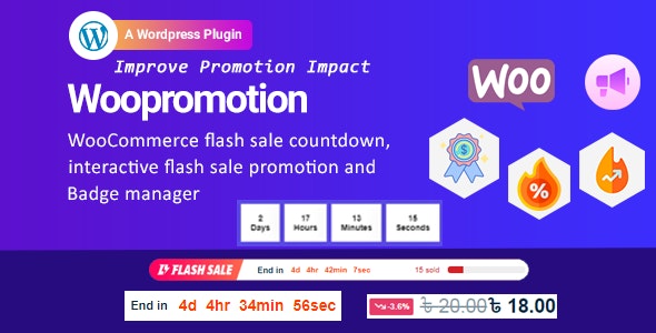 Woopromotion v1.0.5 – WooCommerce product promotion sale countdown and Badge Manager插图