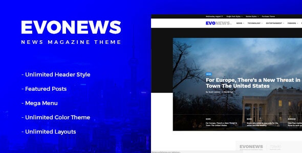Evonews v2.0 – WordPress 新闻/杂志主题插图
