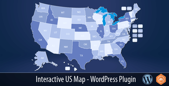 Interactive US Map v2.7 – WordPress 交互式美国地图插件插图