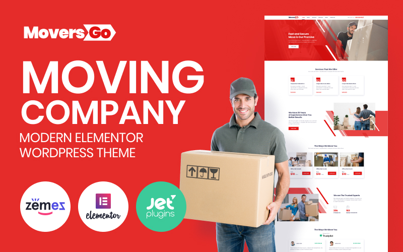 MoversGo V1.0.1 – Moving Company Modern WordPress Elementor Theme插图