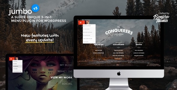 Jumbo: A 3-in-1 full-screen menu v3.9.1 – WordPress 菜单插件插图