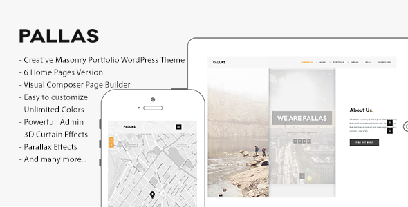 Pallas v1.9.0 – WordPress 创意多用途主题插图