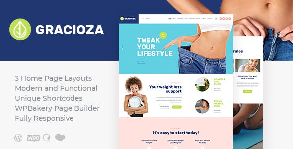 Gracioza v1.0.8 – WordPress 减肥公司和健康博客主题插图
