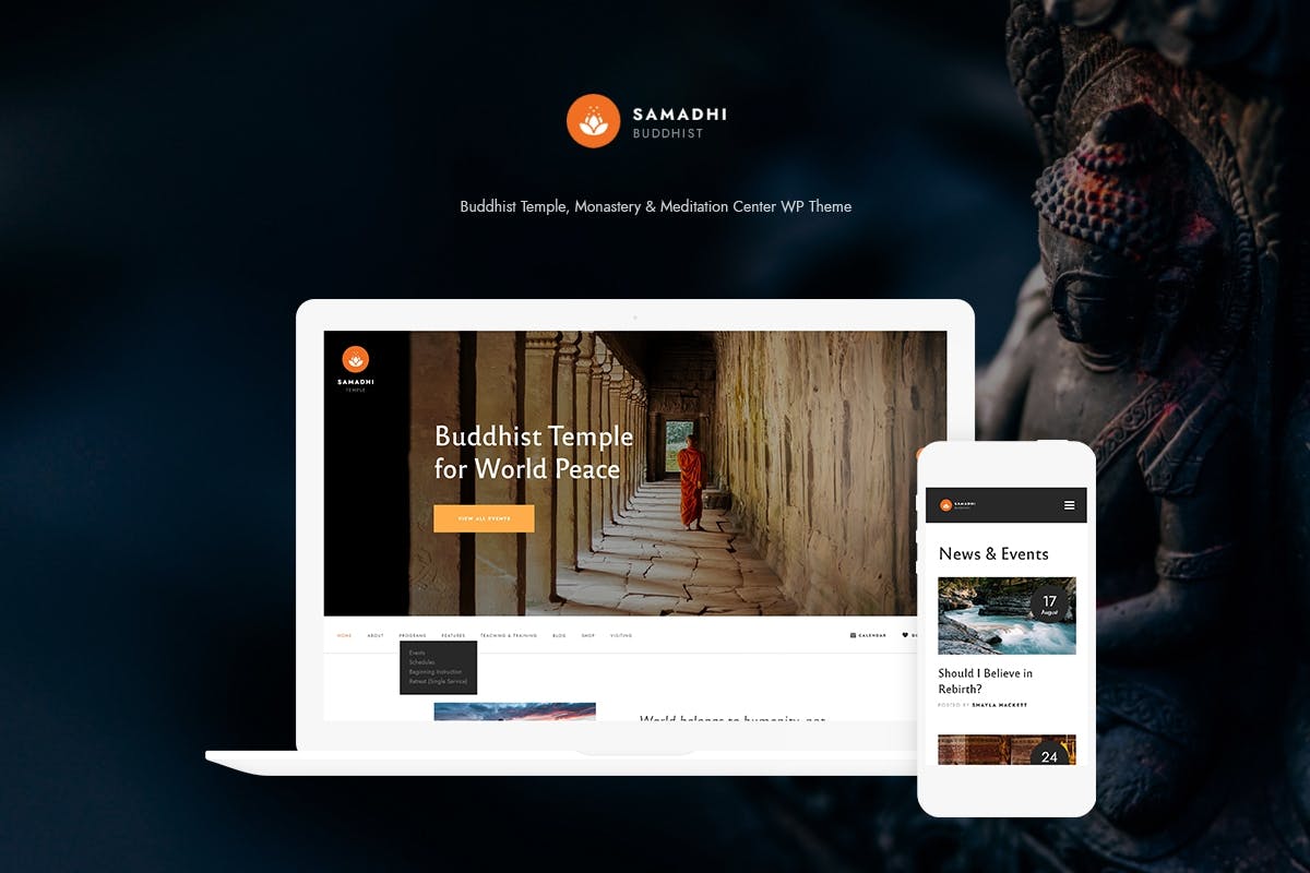 Samadhi v1.0.5 – WordPress东方佛寺主题插图