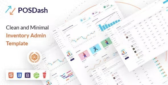 POSDash v2.0.0 – VueJS, HTML Inventory Admin Template插图