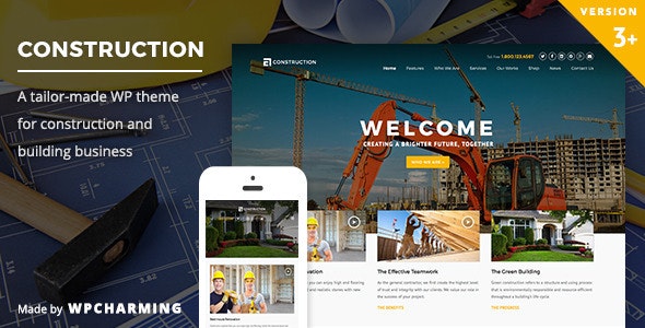 Construction  v3.6 – WordPress建筑公司主题插图