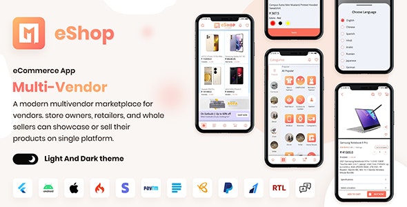 eShop v2.9.3 – Multi Vendor eCommerce App & eCommerce Vendor Marketplace Flutter App插图