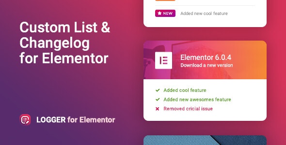 Logger v1.0.7 – Changelog & Custom List for Elementor插图