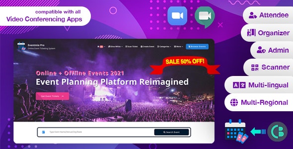 Eventmie Pro v2.0 – 线上线下活动及课程门票销售及管理多供应商平台插图