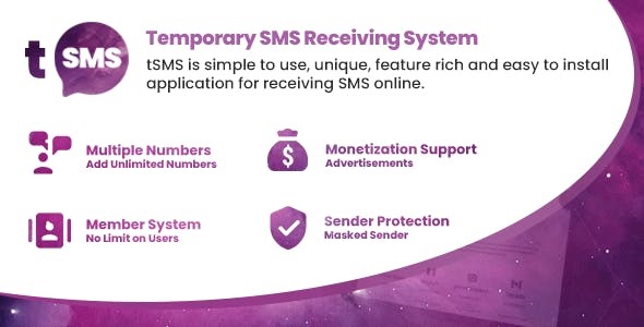 tSMS v2.8.2  – 临时短信接收系统 – SaaS – 出租号码插图