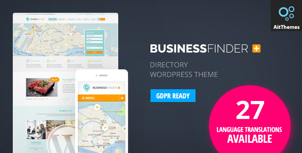 Business Finder v3.1.15 – WordPress 目录列表主题插图