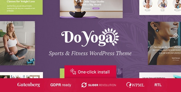 Do Yoga v1.1.7 - WordPress 健身工作室和瑜伽俱乐部主题插图