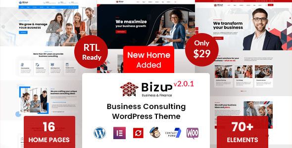 Bizup v2.0.5 – 商务咨询 WordPress 主题插图