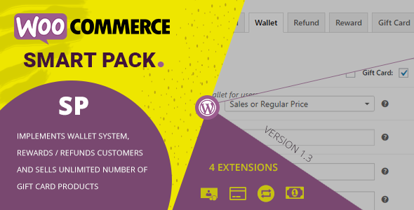 WooCommerce Smart Pack v1.4.7 – 礼品卡、钱包、退款和奖励插图