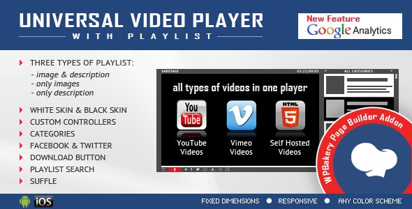 Universal Video Player for WPBakery Page Builder v3.2.1插图