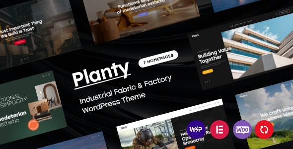 Planty v1.7.0 - WordPress 工业面料和工厂主题插图