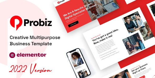 Probiz v4.0 – WordPress 商业和企业主题插图