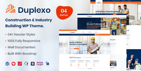 Duplexo v4.2 – WordPress 建筑装修主题插图