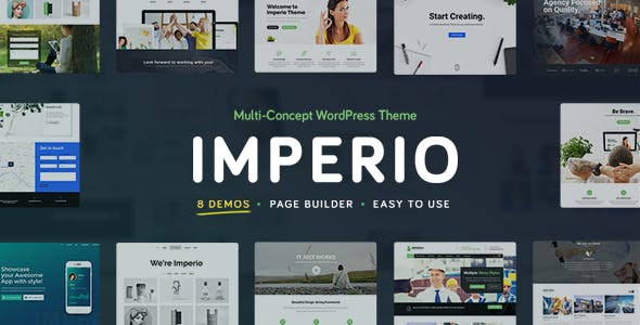 Imperio v2.2 – WordPress商业、电子商务、投资组合和摄影主题插图