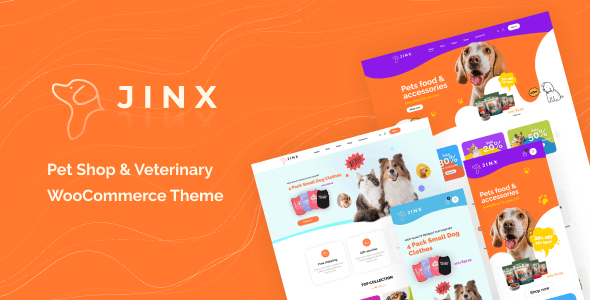 Jinx v1.0.2 – 宠物店和兽医 WooCommerce 主题插图