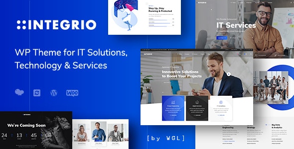 Integrio v1.1.6 – T 解决方案和服务公司 WordPress 主题插图
