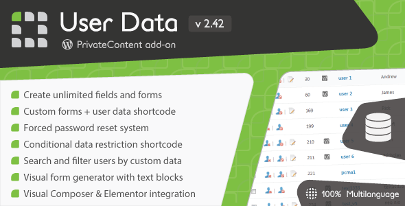 PrivateContent – User Data add-on v3.5.4插图