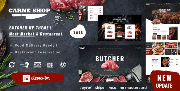 Carne v1.3 – Butcher & Meat Restaurant插图