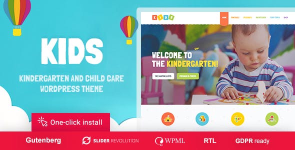 Kids v1.2.4 – 儿童日托和幼儿园 WordPress 主题插图