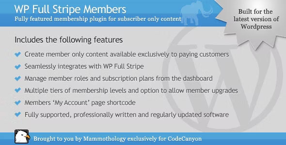 WP Full Stripe Members v1.9.2 – WP Full Stripe的附加组件插图