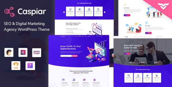 Caspiar v1.3 –  数字营销和代理 WordPress 主题插图