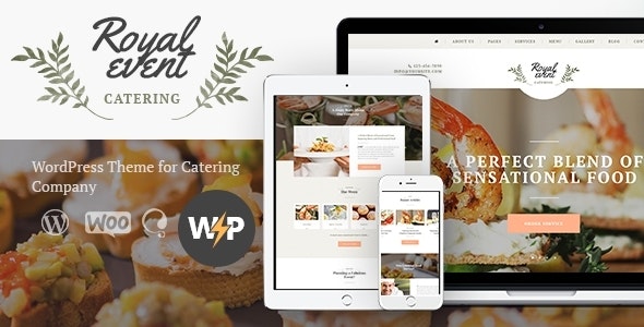 Royal Event v2.0 – 婚礼策划师和餐饮公司 WordPress 主题插图