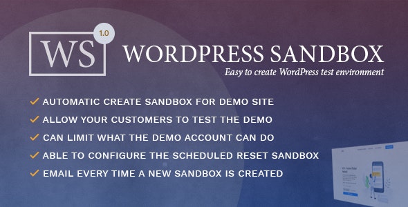 WordPress Sandbox v1.0.3 – 轻松创建测试环境插图