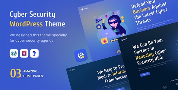 Cycure v1.0.1 – 网络安全服务 WordPress 主题插图