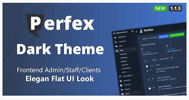 Perfex CRM Dark Theme v2.0.0插图