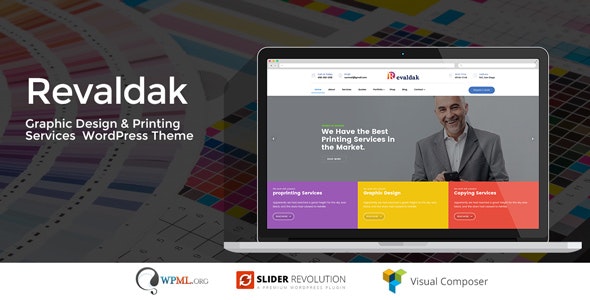 Revaldak v2.9 – 打印服务 WordPress 主题插图