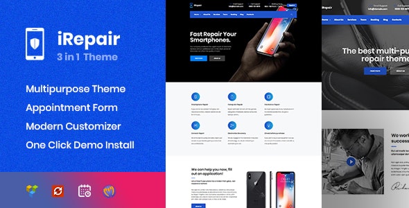 iRepair v3.0.0 – 手机及电子维修WordPress主题插图