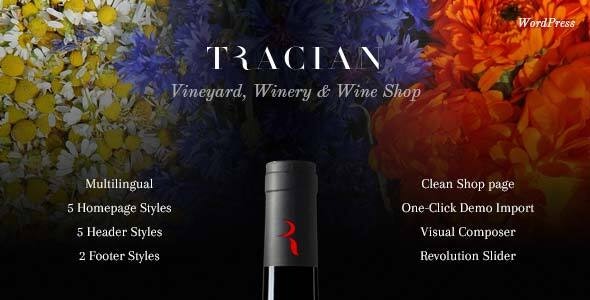 Tracian v1.6 – Wine WordPress Theme插图