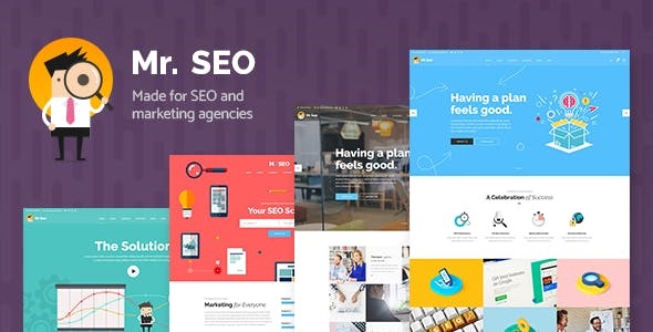 Mr. SEO v2.0 – SEO、营销机构和社交媒体主题插图