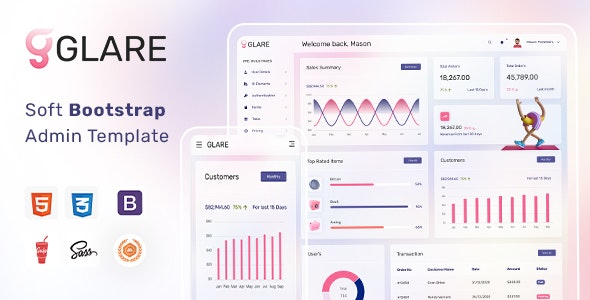 Glare v3.0.0 – Soft Vue JS, Bootstrap Admin Dashboard插图
